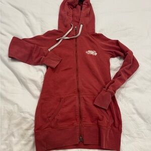 Roots Women's Brick Red Zip Up Hoodie